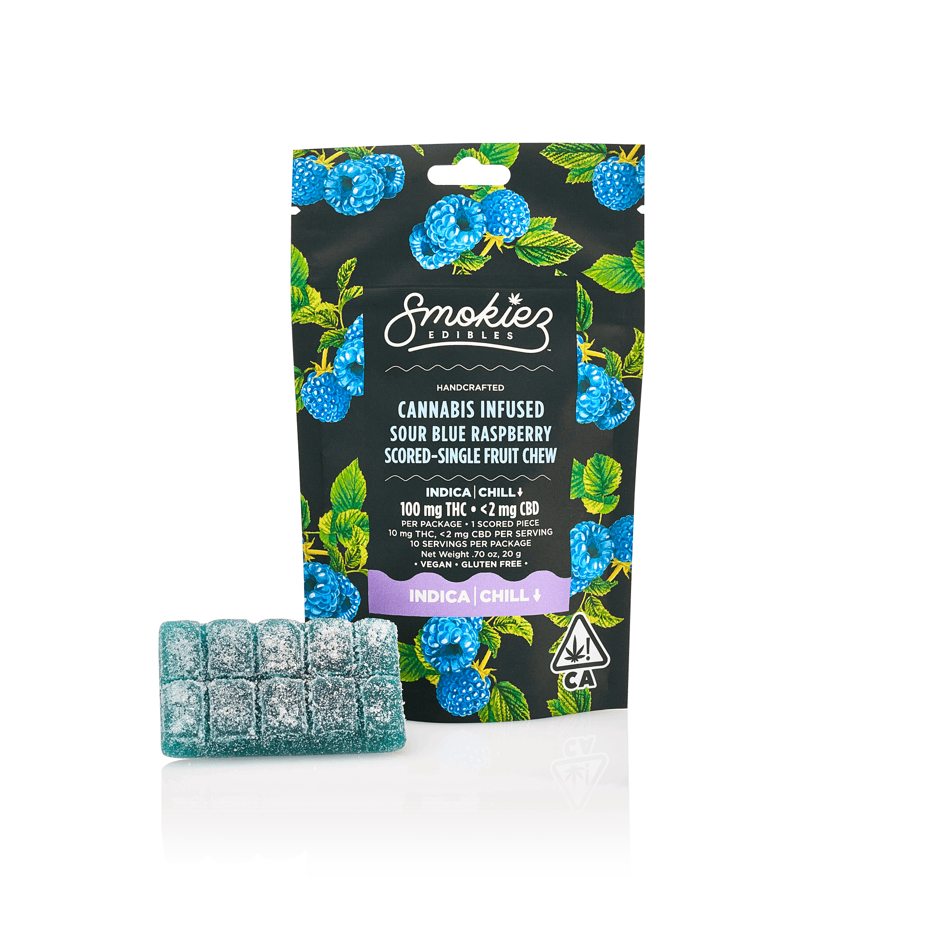 Photograph of product: Smokiez Edibles | Sweet Blue Raspberry Oui'd | 100mg