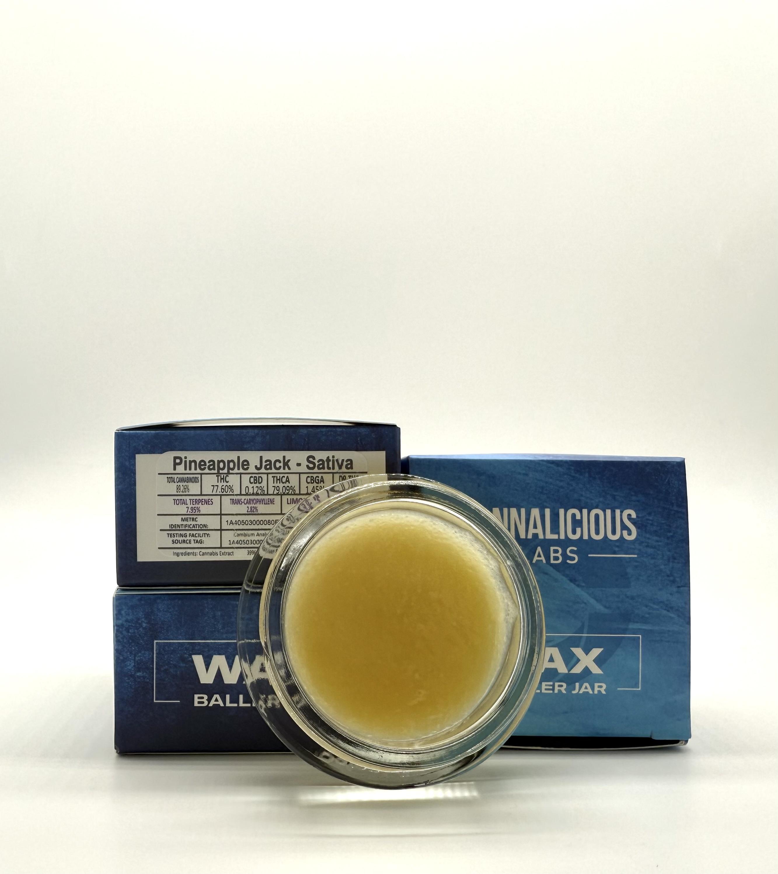 Photograph of product: Cannalicious | Wax Baller Jar | Pineapple Jack | 7g