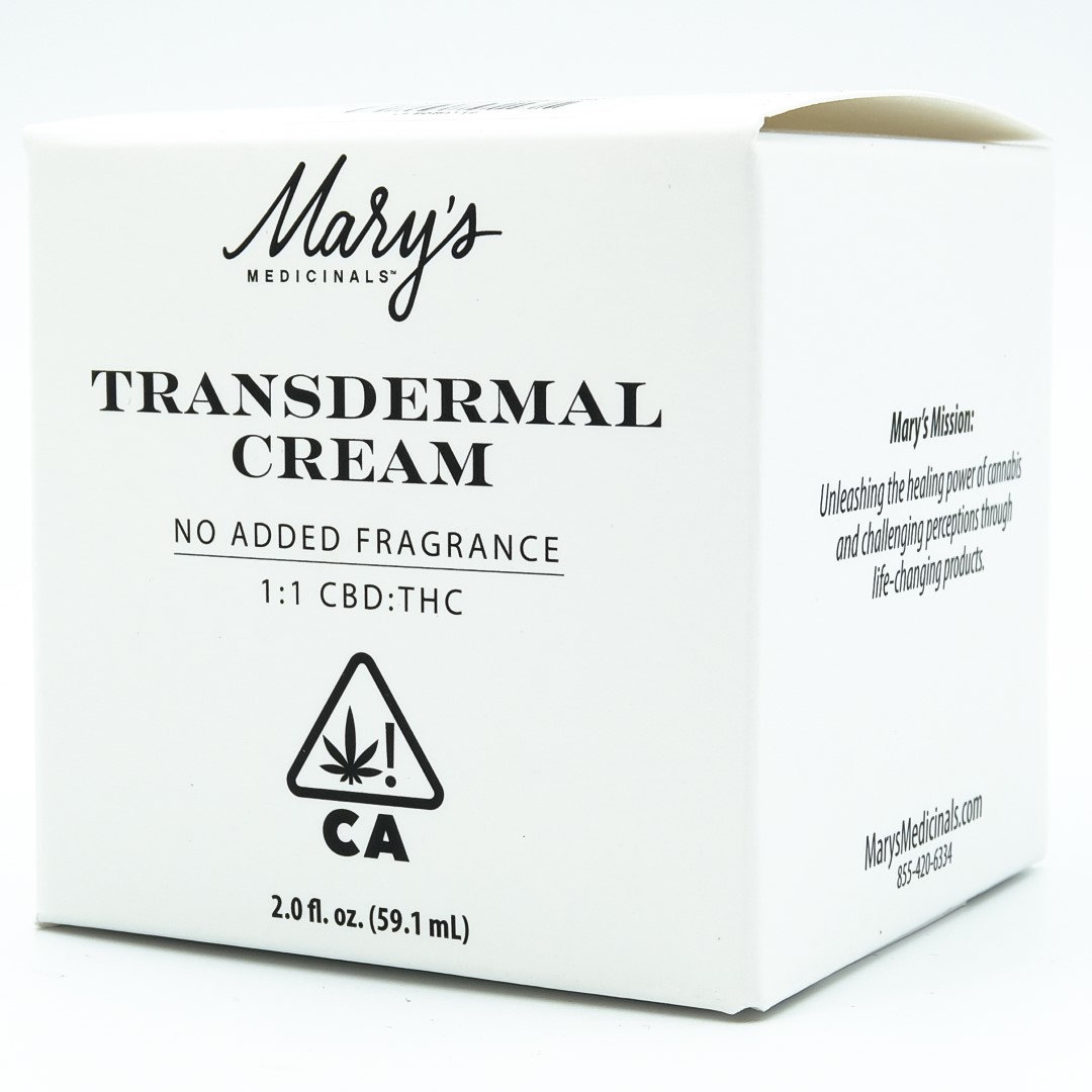 Photograph of product: Mary's Medicinals 1:1 TH-oui:CBD Transdermal Cream (1000mg)