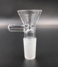 Photograph of product: Glass on glass clear bowl with handle | 14mm Male