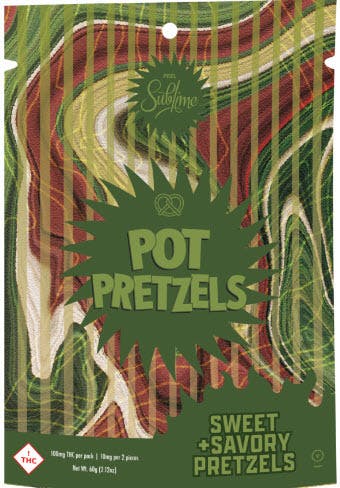 Photograph of product: SUBLIME - Pot Pretzels 60g - Sweet & Savory - 100MG