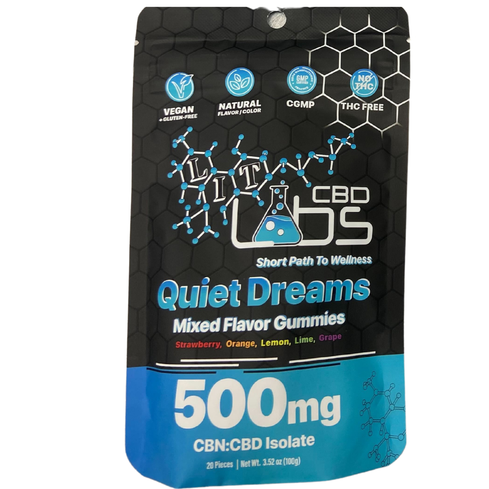 Photograph of product: LIT LABS | CBN:CBD Quiet Dreams | Gummies | Mixed Flavor