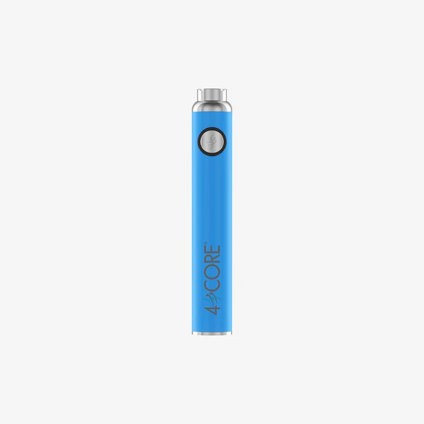 Photograph of product: 4Score 650 mAh Adjustable 510 Thread Battery w/ Dual Charging Port | Blue