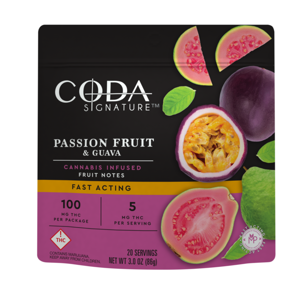 Photograph of product: Coda - Fruit Note Gummies - - Passion Fruit Guava