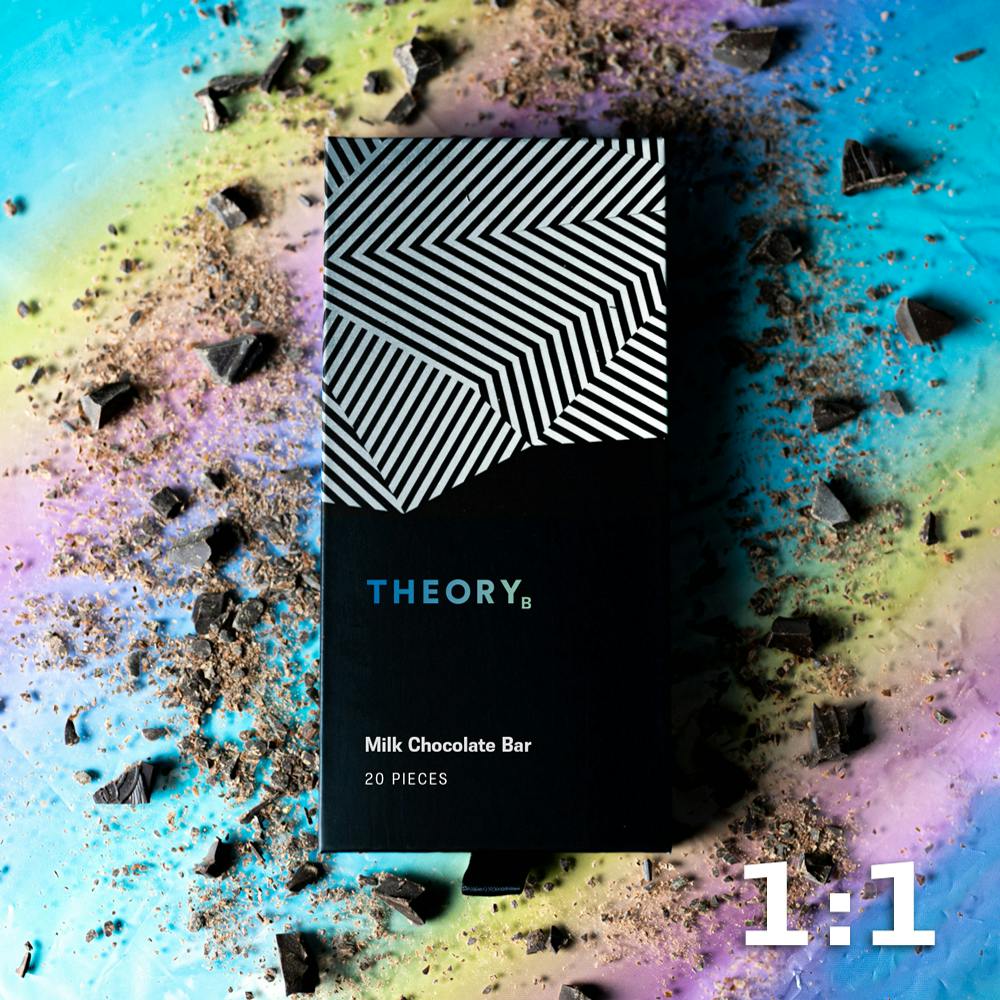 Photograph of product: 100mg Theoryb Choc. - 1:1 Milk Chocolate