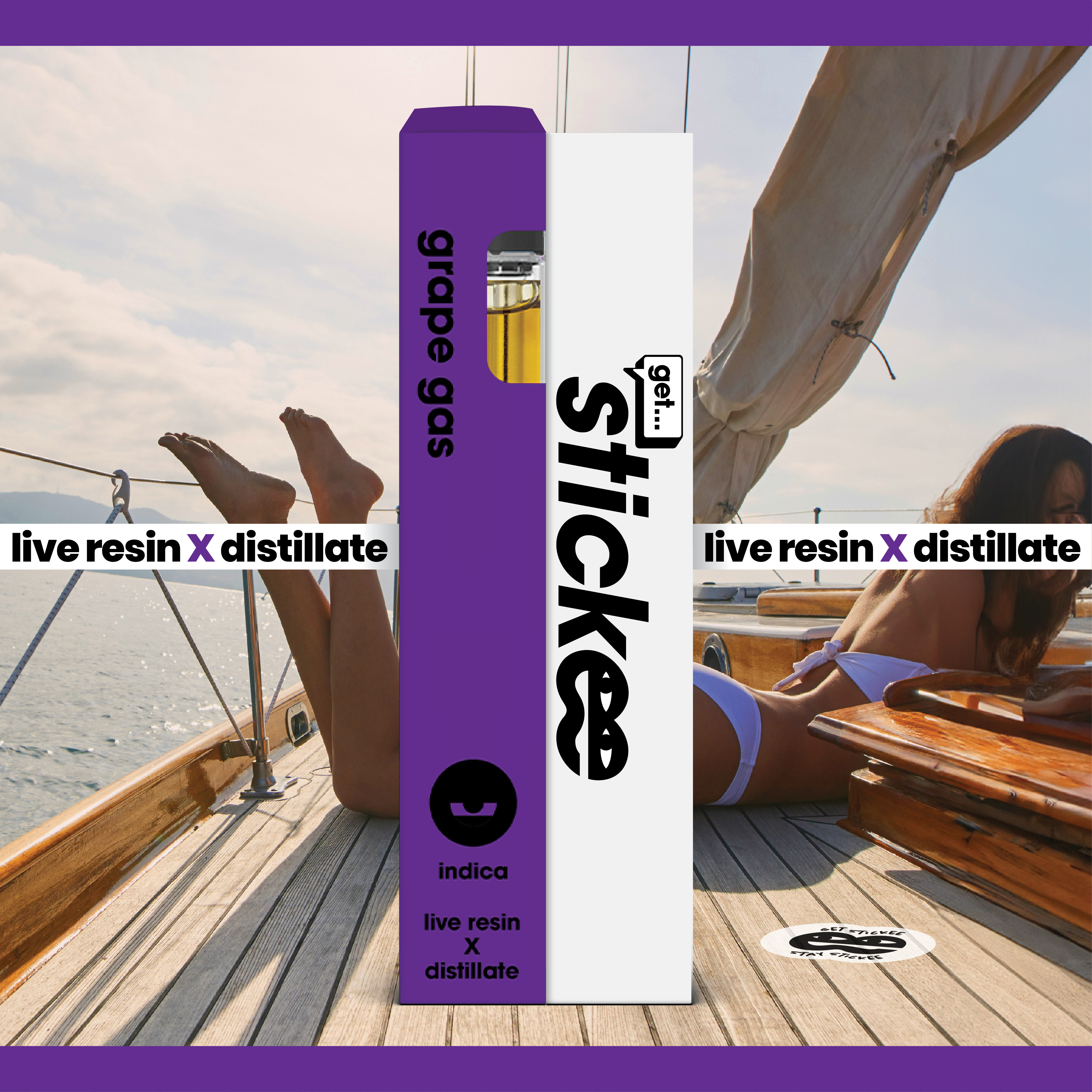 Photograph of product: STICKEE | Grape Gas | 1G | Live Resin Disposable