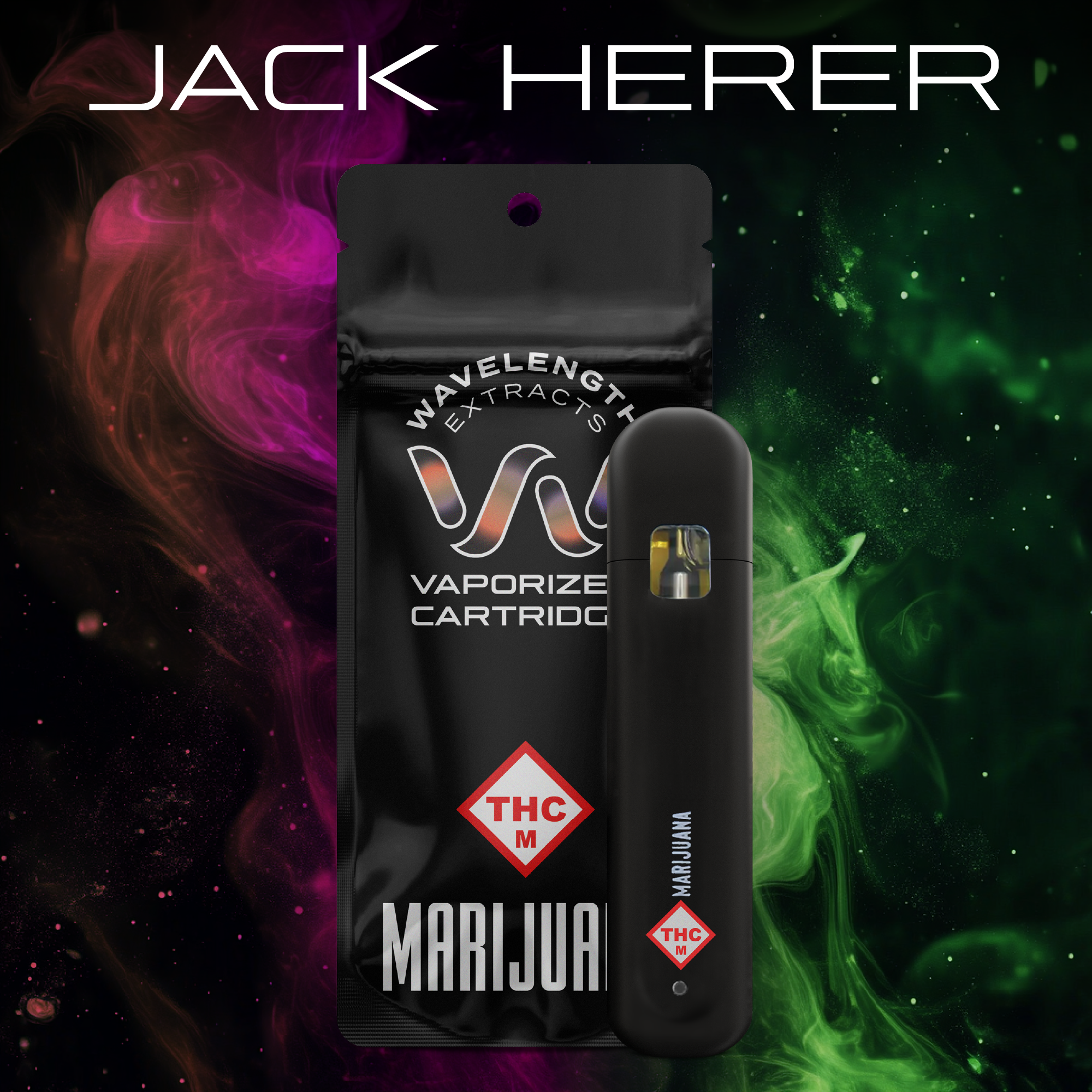 Photograph of product: WAVELENGTH - DISPOSABLE DISTILLATE - 1G - JACK HERER - Oui'd