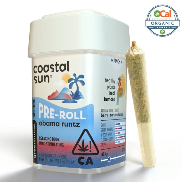 Photograph of product: Obama Runtz | 3.5g | .35g x 10 Preroll Pack - 