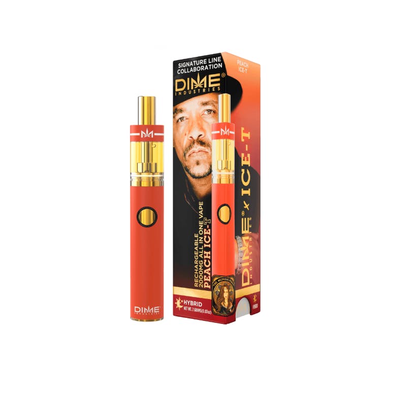 Photograph of product: Dime Industries - Peach Ice-T Disposable Vape - 2g