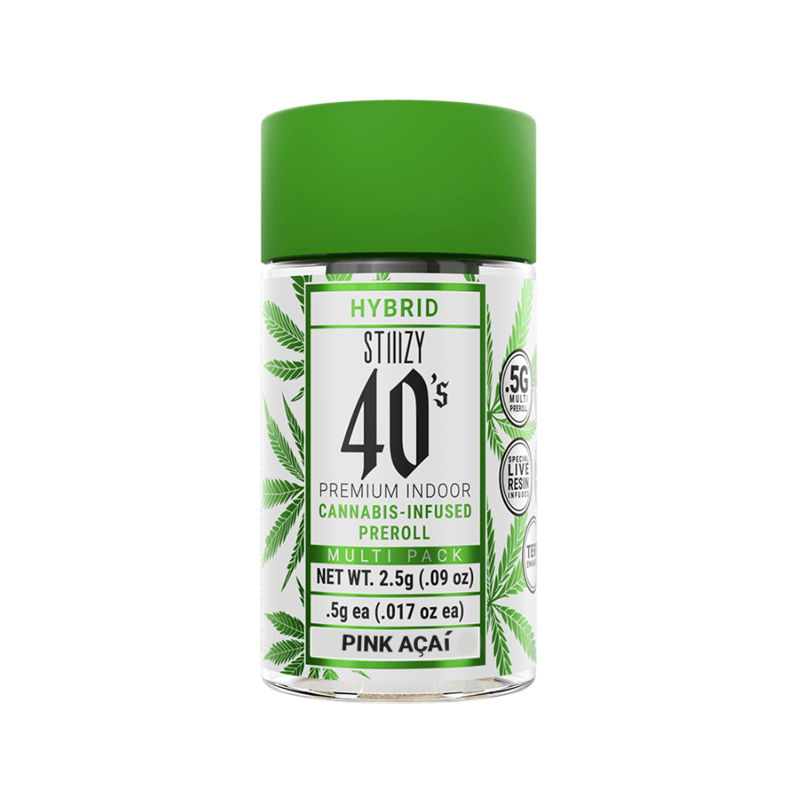Photograph of product: STIIIZY 40's | Pink Acai (H) | .5g x 5 Infused Joints