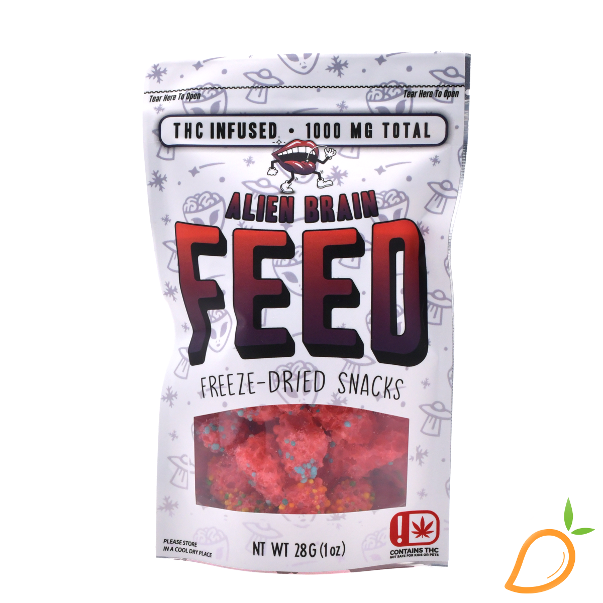 Photograph of Product: 1000mg Freeze Dried Alien Brain FEED Edibles