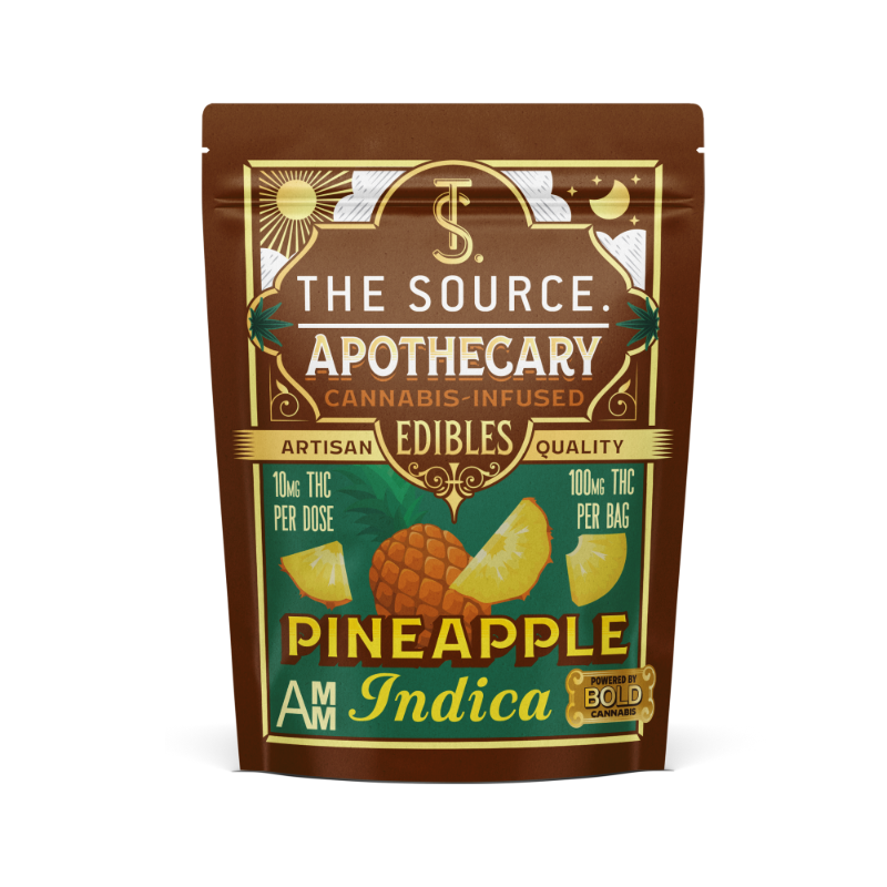Photograph of Product: The Source | Pineapple | Gummies | Indica | 100mg