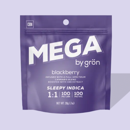 Photograph of product: Blackberry Mega Pearls | 10pk/100mg [1:1 TH-oui:CBN]