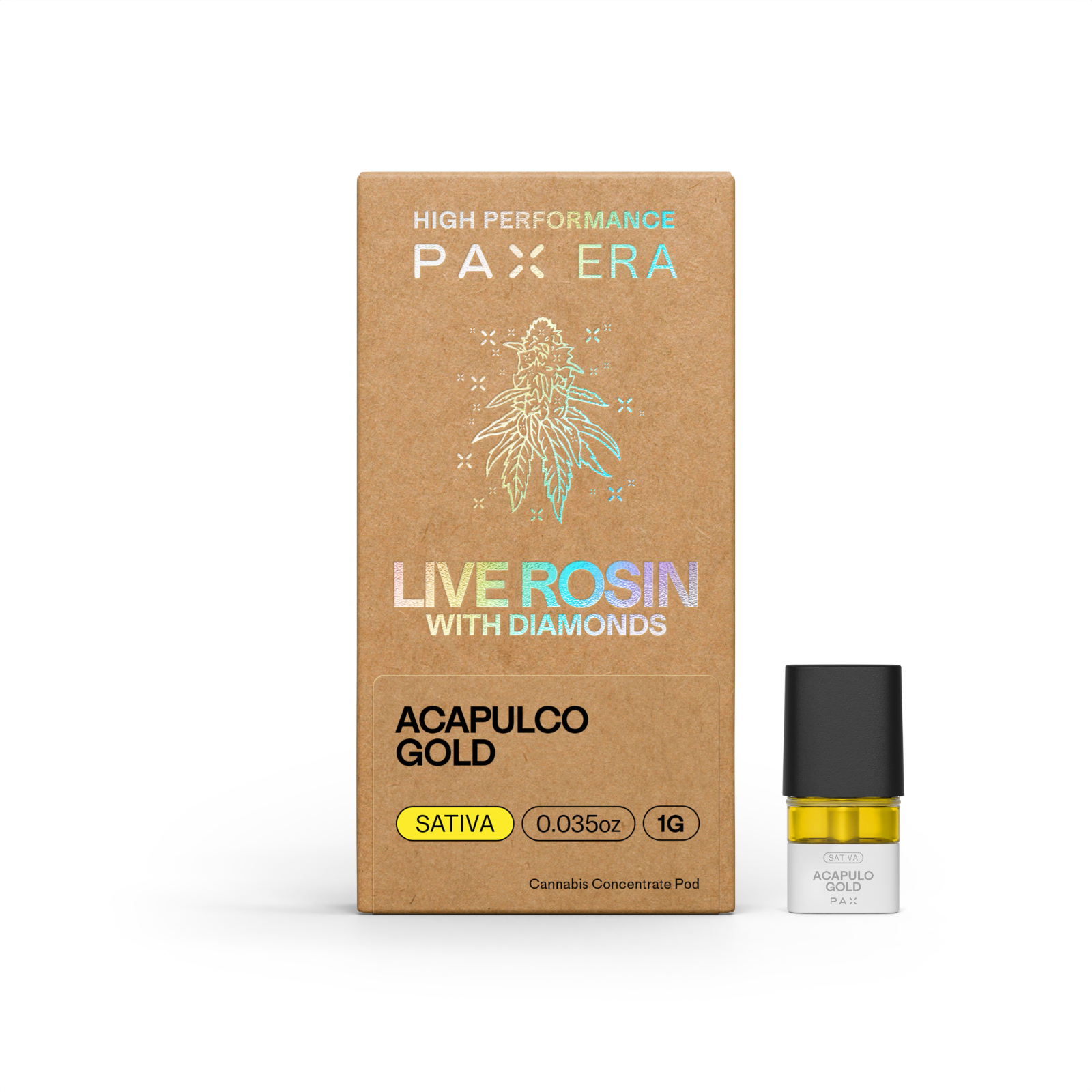 Photograph of product: 1000mg Liquid Diamonds Live Rosin Pax Pod | Acapulco Gold | Temple Hill Collective