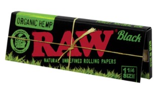 Photograph of product: RAW - Black Organic Hemp - 1 1/4 papers
