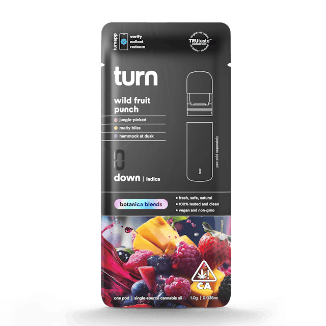 Photograph of product: Turn Botanical Blends POD | 1g - Wild Fruit Punch, - 