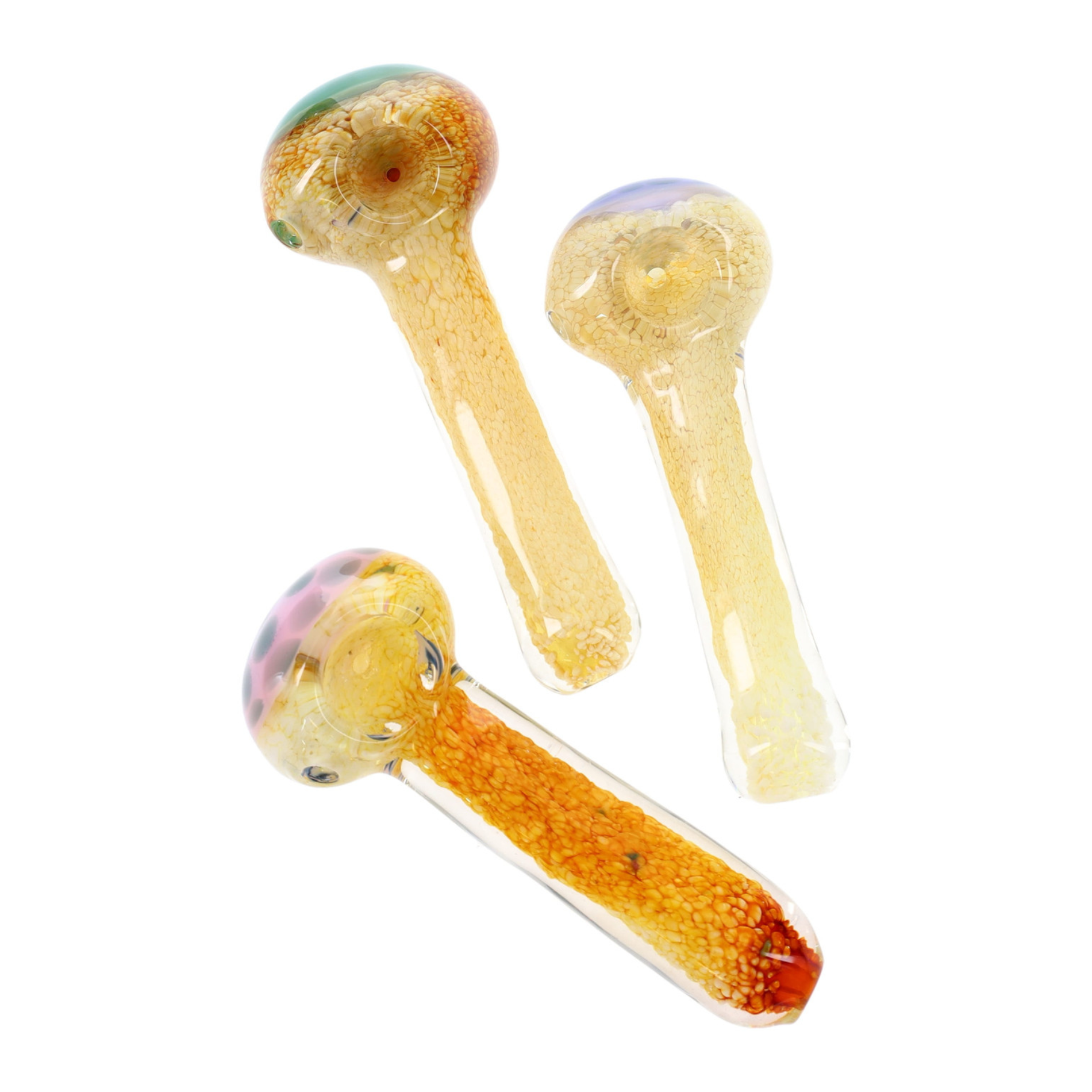 Photograph of product: 4.5" Frit Fumed Hand Pipe | Glass
