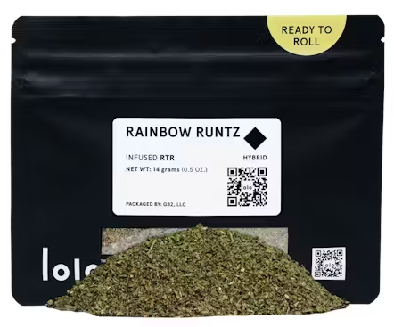 Photograph of product: 14g Rainbow Runtz Infused Ready to Roll - Lolo