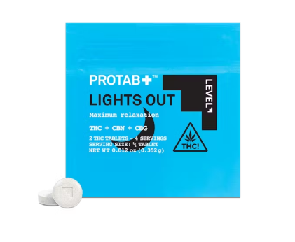 Photograph of product: Level | Lights Out Protab+ | 35mg 2pk | Tablets