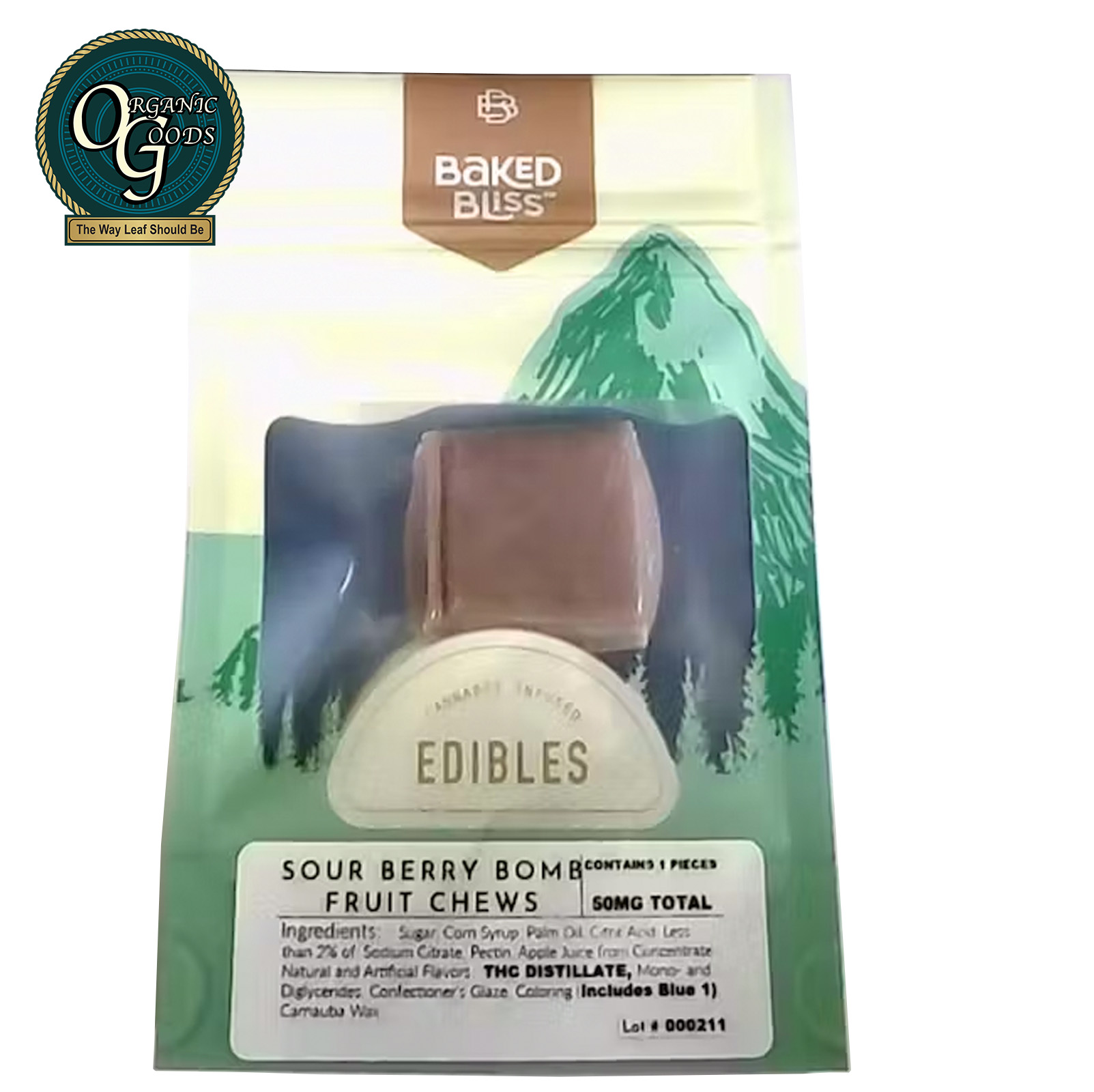 Photograph of product: Baked Bliss Fruit Chew Sour Berry Bomb  50  MG