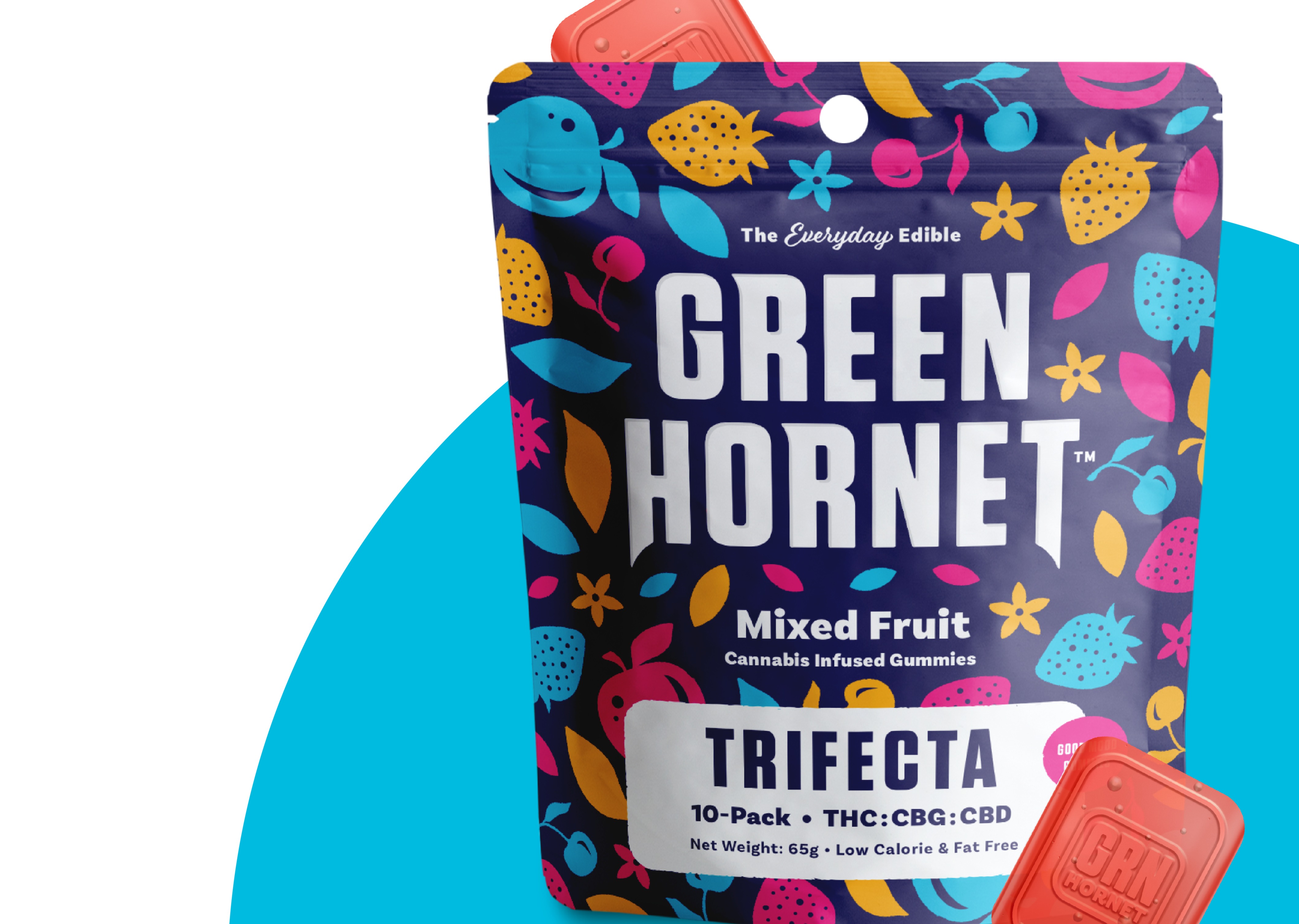 Photograph of product: Green Hornet | 100mg | Trifecta | CBG:CBD:TH-oui