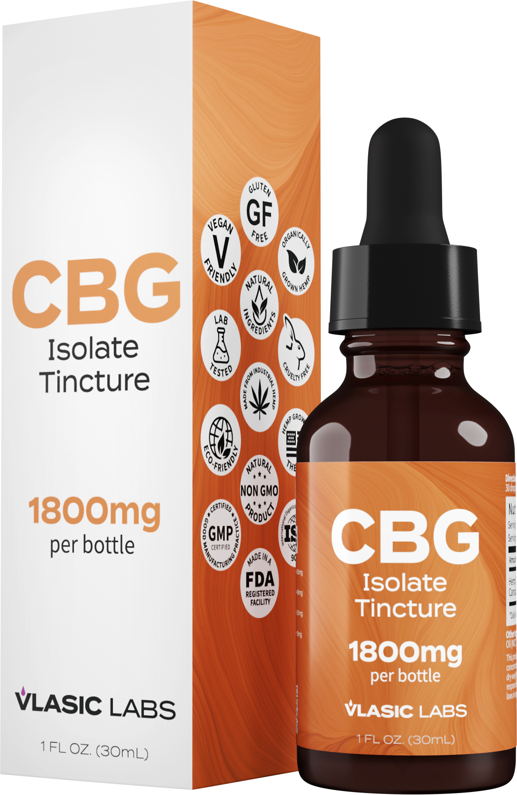 Photograph of product: Vlasic | CBD | Isolate Tincture (CBG 1800 mg) | 30 mL