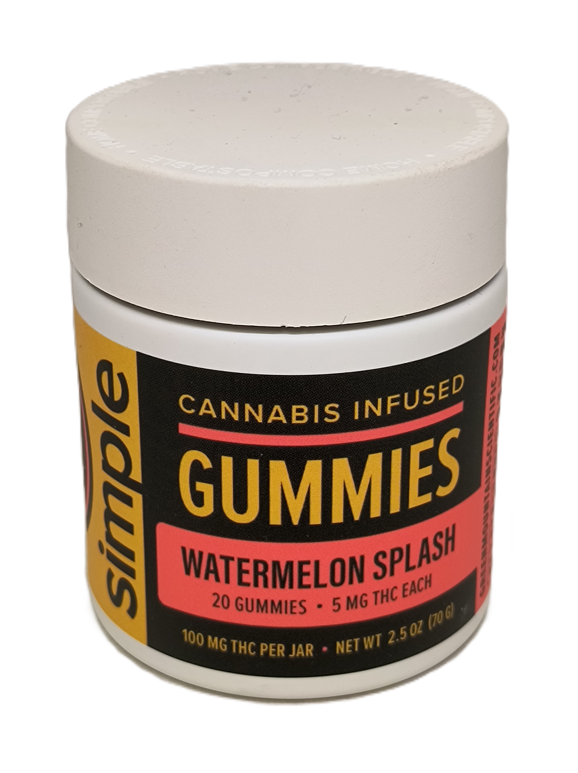 Photograph of product: Watermelon Splash Gummies | 100mg TH-oui | Simple VT