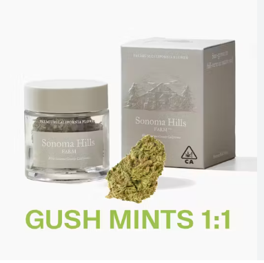 Photograph of product: Gush Mints (CBD) 1:1 Sun Grown 3.5g 8th - Sonoma Hills Farm