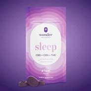 Photograph of product: Sleep Plum with Melatonin | 5mg TH-oui: 5mg CBD: 5mg CBN | 20pk Gummies | Wonder