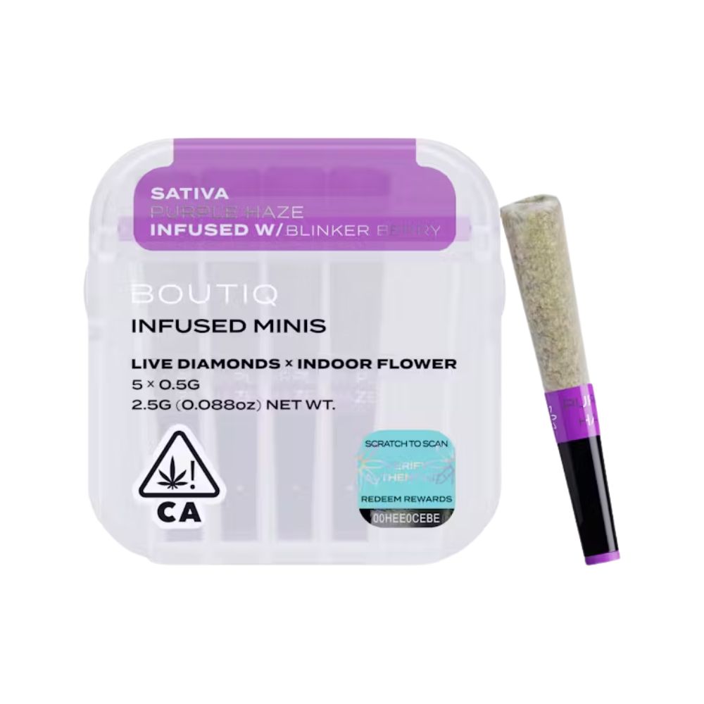 Photograph of product: Boutiq - Purple Haze (Oui'd) 5pk Infused Preroll
