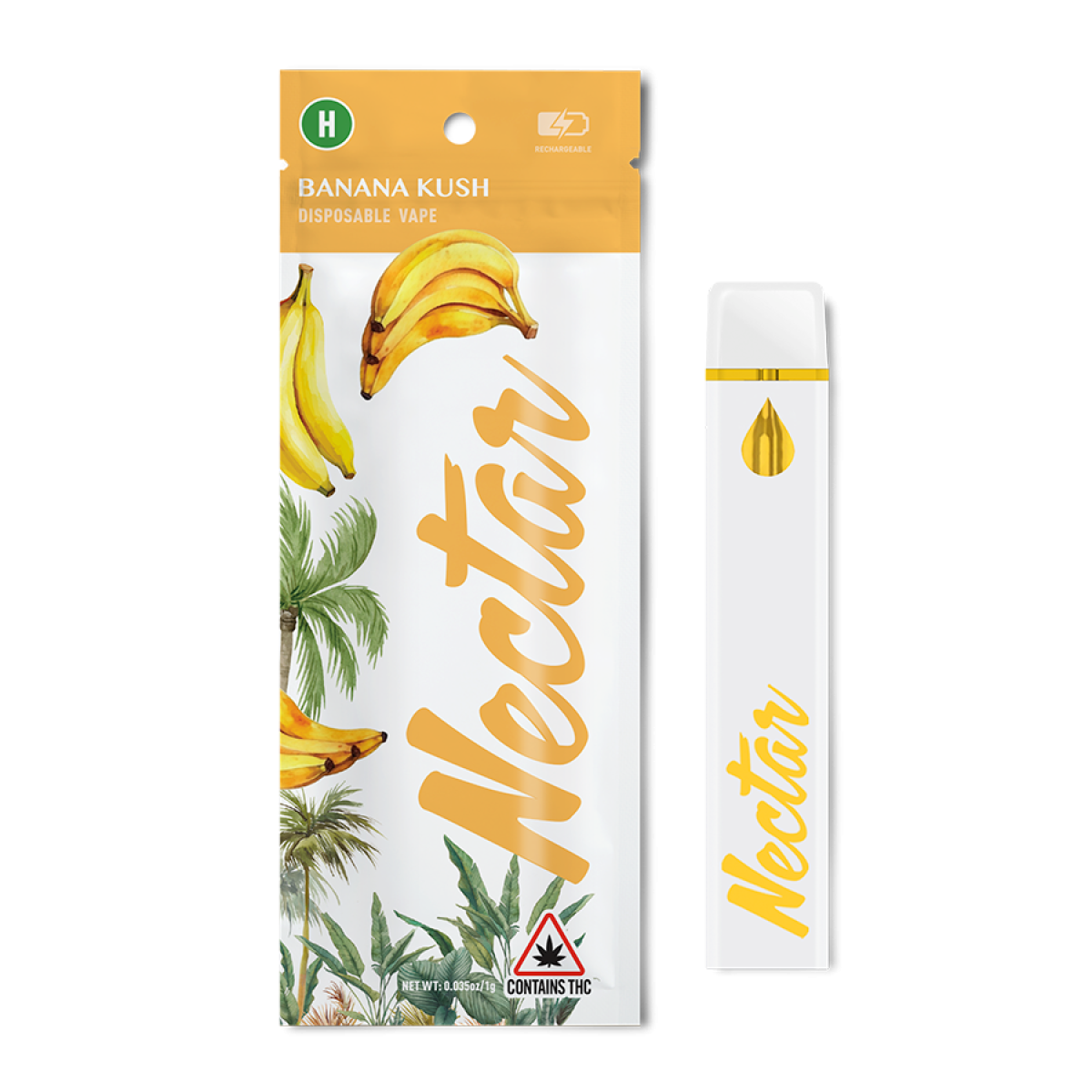 Photograph of product: Banana Kush - Disposable AIO 1g