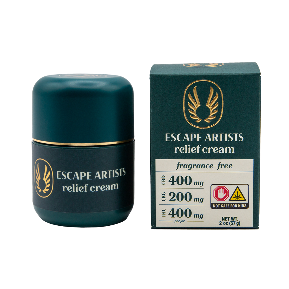 Photograph of product: Escape Artists | Fragrance Free Relief Cream | 2oz