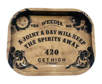 Photograph of product: Kill Your Culture | Oui'dja Board Metal Rolling Tray | 11"x7"