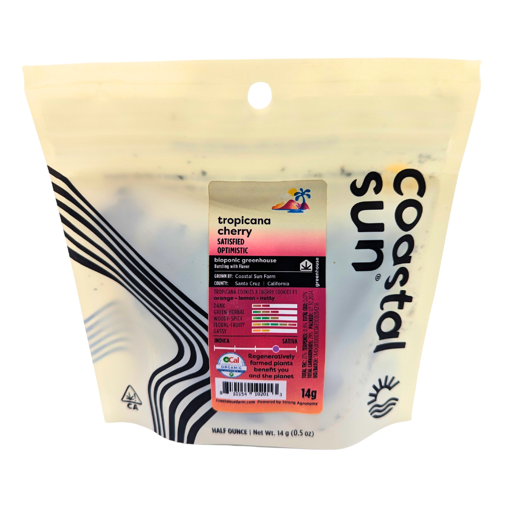 Photograph of product: Coastal Sun Greenhouse Flower 14g - Tropicana Cherry (S)