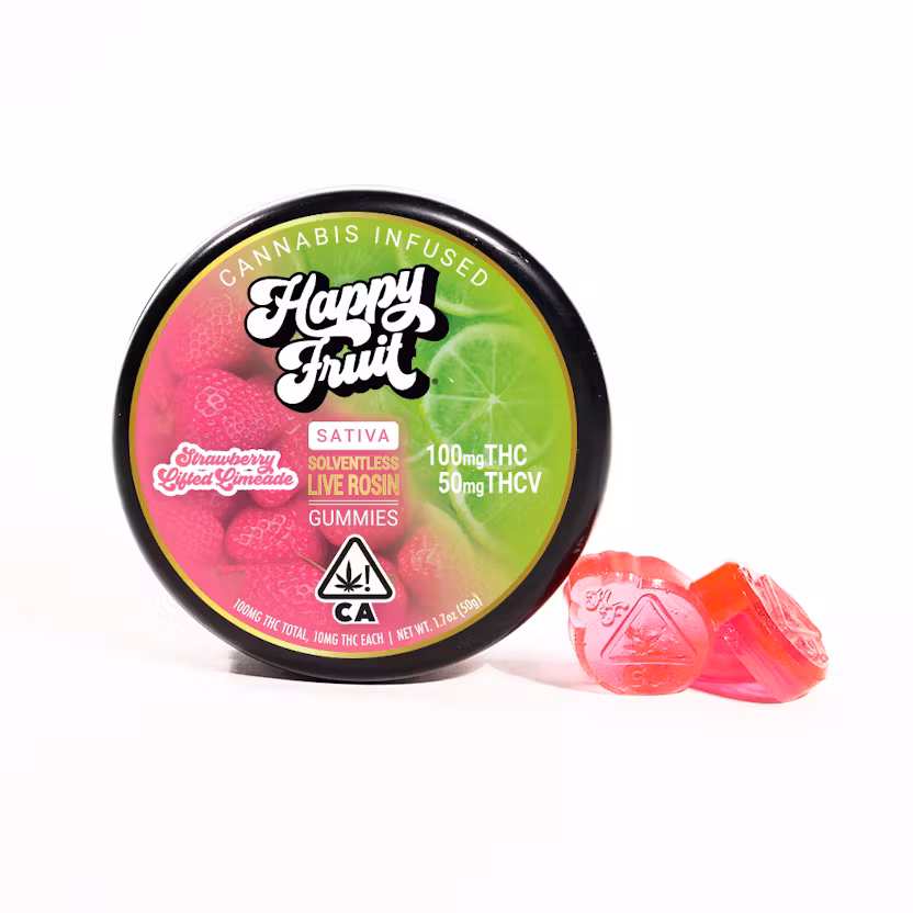 Photograph of product: STRAWBERRY LIFTED LIMEADE 2:1 TH-oui:TH-ouiV ROSIN GUMMIES - 10 PACK