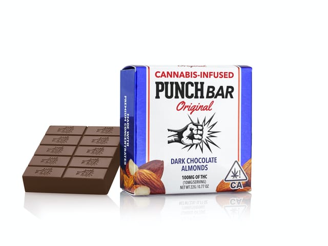 Photograph of product: Dark Chocolate Almond | 100mg PunchBar