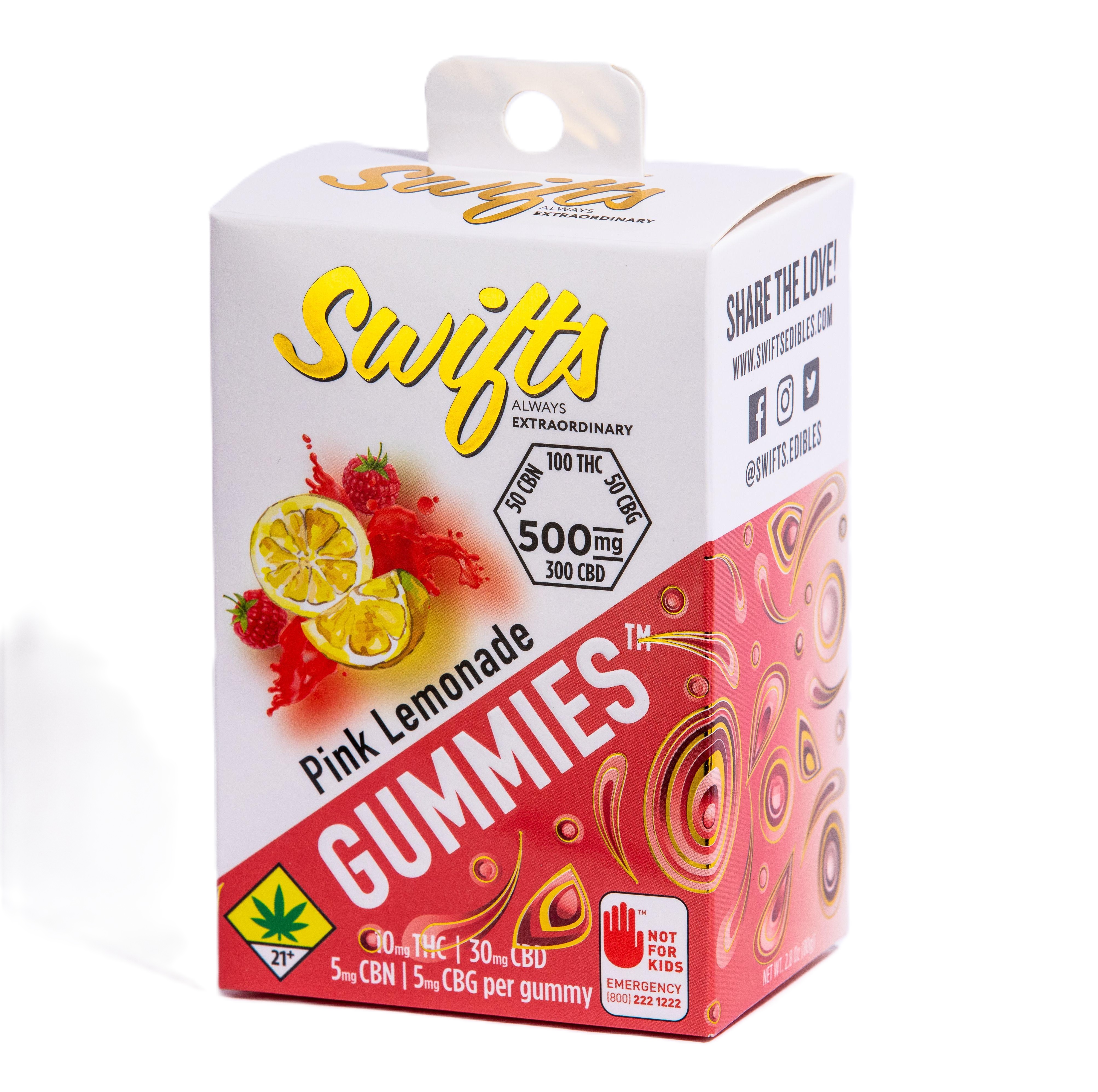 Photograph of product: Pink Lemonade CBD 500mg MAX Gummies 10pk