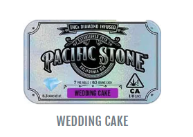 Photograph of product: Pacific Stone TH-ouia Diamond Infused Pre roll 7pk 3.5g - Wedding Cake (I)