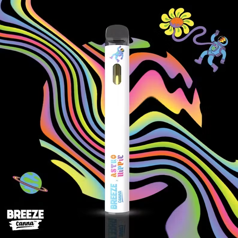 Photograph of product: Breeze Canna x Astro Hippie - 1g Disposable - Neon Strawguava