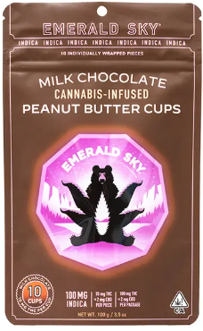 Photograph of product: Oui'd Milk Chocolate Peanut Butter Cups 100mg 10pk