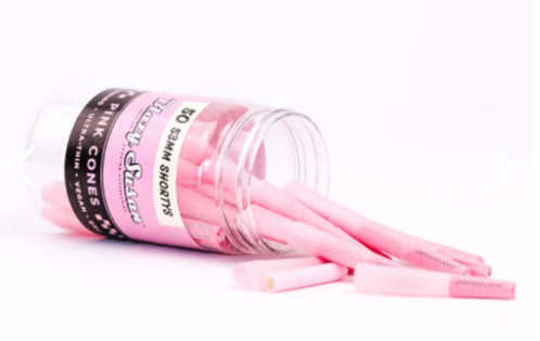 Photograph of product: Blazy Susan: Accessories | 53mm Mini Jar Pre-Rolled Cones | Purple | 50ct