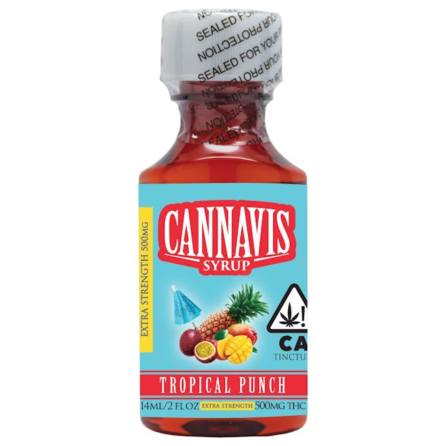 Photograph of product: 500mg Tropical Punch Syrup Tincture [Single Bottle] - 