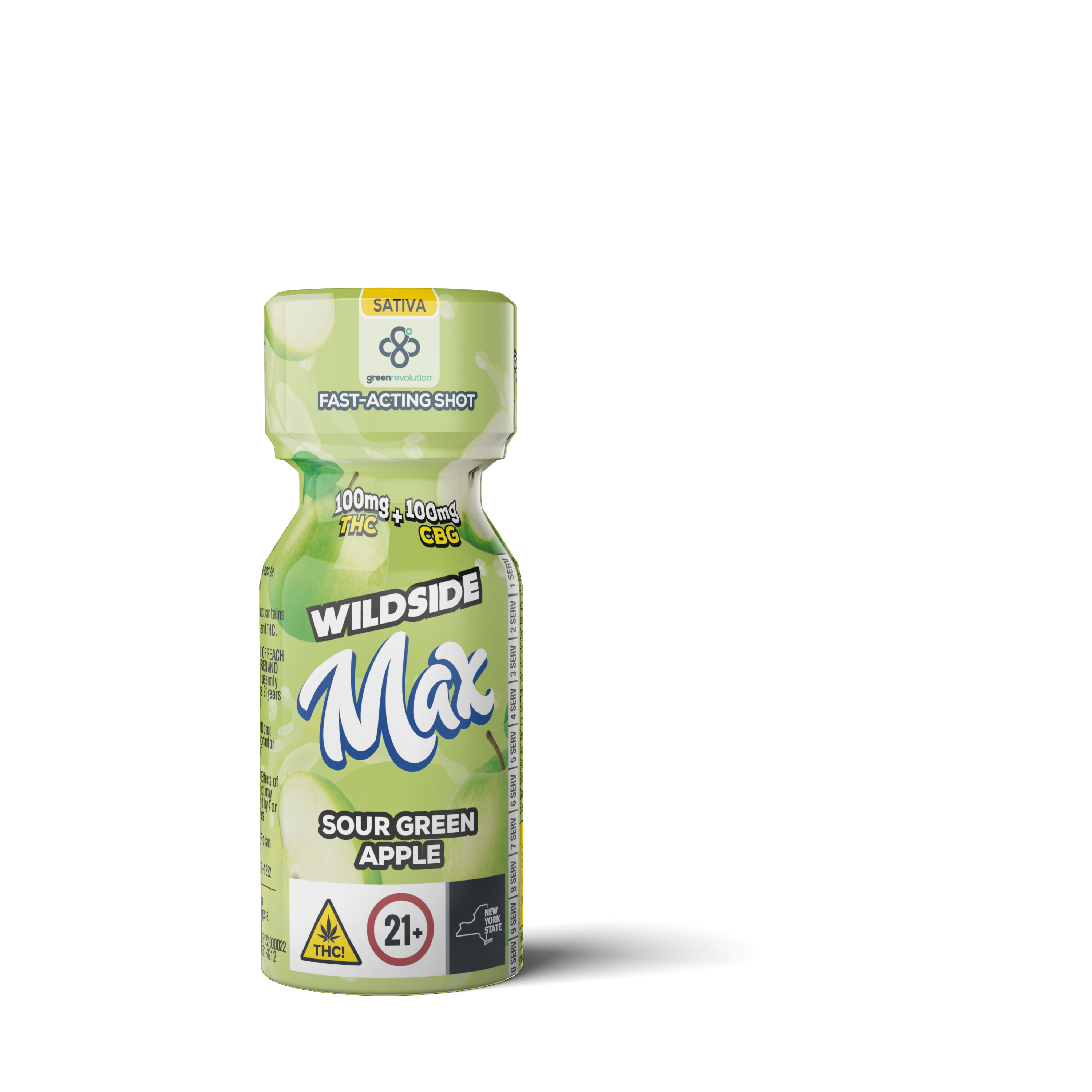 Photograph of Product: Nano Shot Max - Sour Green Apple (1:1 THC:CBG)