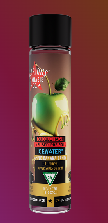 Photograph of product: GLORIOUS | ICC | Infused Preroll  | Apple Banana Candy