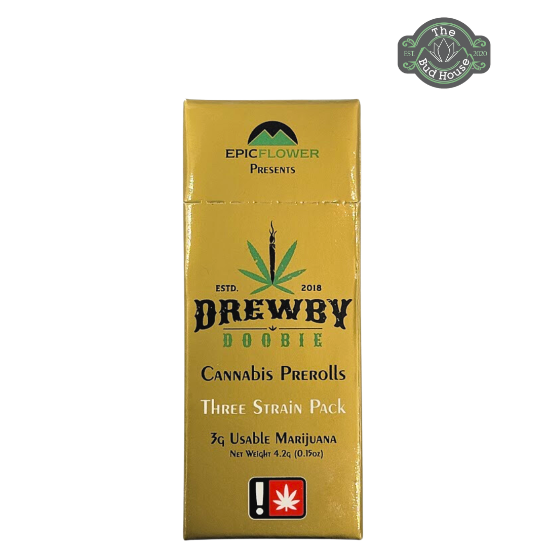 Photograph of product: Drewby Doobie 6pk OMG(I)/BLACK AMBER(H)/THE SOAP(S) 0.5g Pre-Rolls