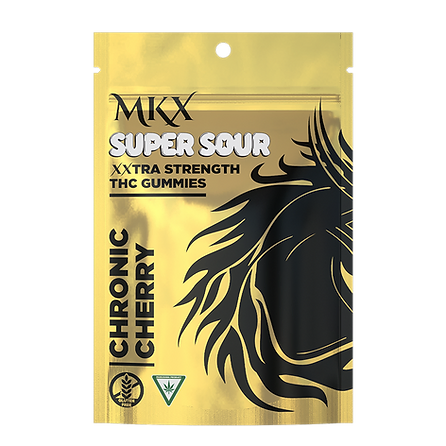 Photograph of product: AU MKX: Chronic Cherry 200mg  Super Sour Gummies