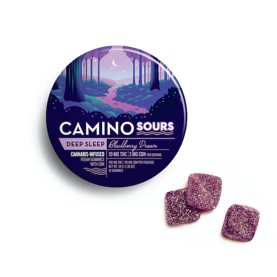 Photograph of product: Camino | Sour Tropical Burst | 200mg Gummies | REC