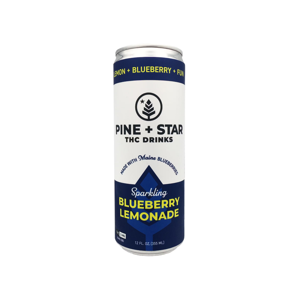 Photograph of product: Pine + Star | Sparkling Blueberry Lemonade | 5mg