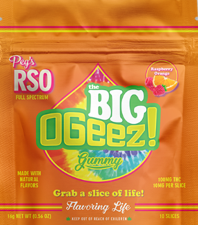 Photograph of product: Peg's Raspberry Orange - RSO - (Big) 100mg