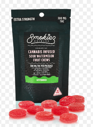 Photograph of product: Smokiez Medicated Chews Sour Watermelon Hybrid 30mg